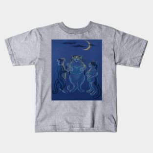 Cats Singing At the Moon Kids T-Shirt